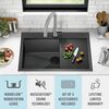30&rdquo; Drop-In Top Mount&nbsp;16 Gauge Workstation Kitchen Sink Single Bowl&nbsp;with WorkFlow&trade; Ledge and Accessories